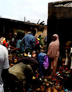 Fire guts Ikorodu market, destroys  25 shops
