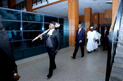 See photos of Saraki’s unveiling of Buhari’s ministerial nominees