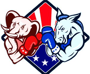 Democrats parley; Republicans Implode