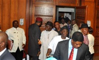 Walk out: PDP Senators return to Senate chambers for plenary