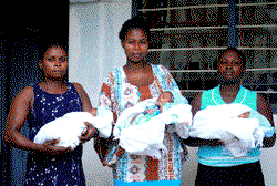Mother of triplets to hubby:  Please come back home
