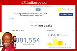 #Mimikospeaks attracts over one million online audience