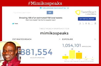 #Mimikospeaks attracts over one million online audience