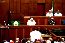 Lawmakers interrupted Buhari, chanting “lies! Propaganda!”