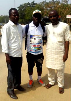 Man who trekked for Kogi gov-elect, Yahaya Bello arrives Lokoja