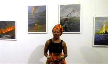 Vivian Timothy paints Africa’s past pains at Augsburg’s African Week