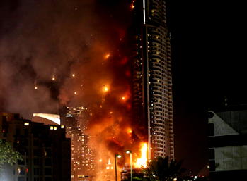 Fire engulfs Dubai skyscraper hotel, site of 2016 New Year celebrations