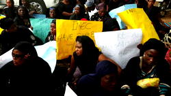 Pro-Faleke protesters lay siege to  INEC office