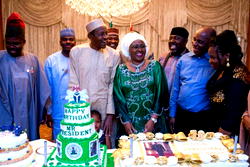 Photos: Family, friends felicitate with President Buhari on his 73rd Birthday