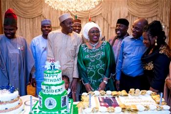 Photos: Family, friends felicitate with President Buhari on his 73rd Birthday