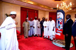 Photos: Surprise visit as Buhari turns 73