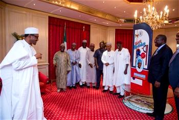 Photos: Surprise visit as Buhari turns 73