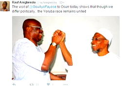 Aregbesola hails Fayose’s maturity, clear headedness