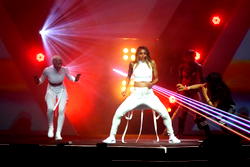 Photos: Kaffy Teaches Ciara The “Kukere”,  “Shakitibobo” Onstage At #LLAM3