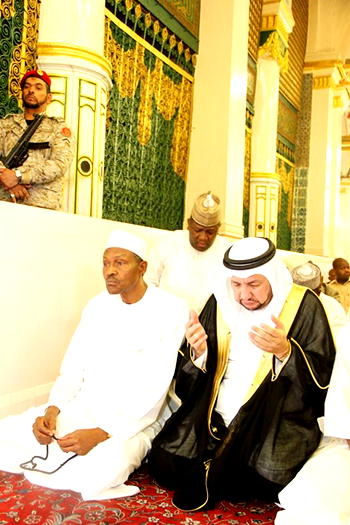 Photos: Buhari arrives Medinah to pray for Nigeria