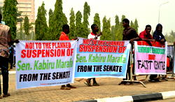 Protesters storm Senate, turn heat on Saraki