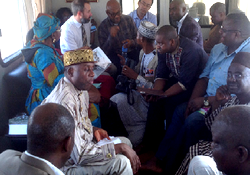 Time out with Amaechi in Kaduna-Abuja train