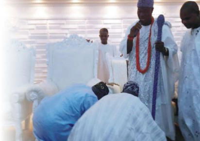 Obasanjo, prostrates before Ooni, backs his peace initiatives