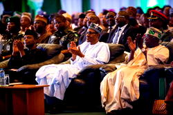 Photos: President Buhari at  the 8th Bola Tinubu Colloquium