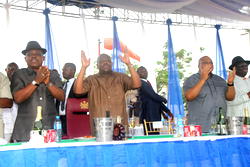 Photos: Ecstasy as Wike, Secondus, others celebrate PDP’s victory at Rivers Re-run