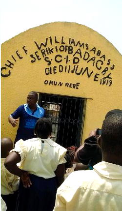 Cyndees in amazing walk through Badagry Slave Centre