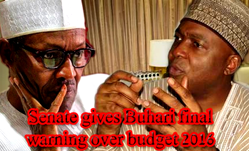 Senate gives Buhari final warning over budget 2016