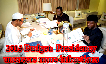 2016 Budget Logjam: Heads may roll as Presidency uncovers more infractions