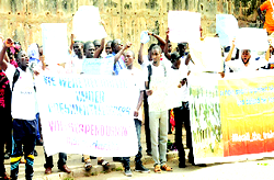 Dispersed Immigration recruits protest, demand reinstatement
