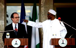 Photos: Buhari hosts France president, others in Abuja