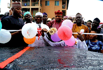 Photos: Ambode commissions Brown street, Oshodi