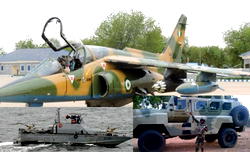 Residents flee as gunboats, fighter jet storm creeks