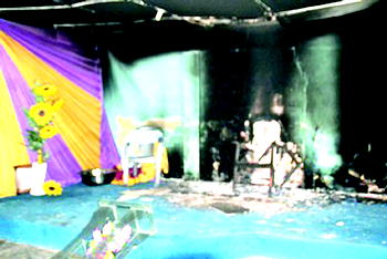 Hoodlums set A’Ibom church ablaze for disturbing their operations with prayers
