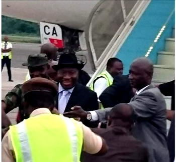 #GEJWhileYouWereAway: Social media users react to Jonathan’s arrival