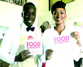 Waje, Jamie Oliver, launch food  revolution day