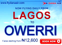 Dana Air Begins Daily Flights from Lagos to Owerri…sets N12, 600 as introductory fare