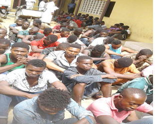 Lagos task-force raids Oshodi area, arrests 40 miscreants