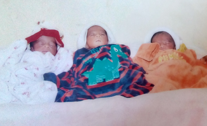Wife of Edo Dep Gov comes to aid of abandoned triplets
