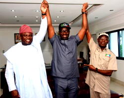Photos: Ambode visits Oshiomhole