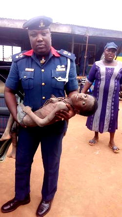 Police handover Ogun chained boy to govt as father begs