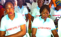 Photos: Kogi women say Melaye won’t apologise to Tinubu