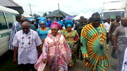 Photos: Ecstasy as Patience Jonathan visits home-town, Okirika