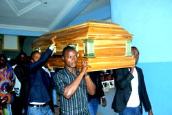 Photos: Tears as slained Abuja preacher, Deaconess Eunice Olawale is buried