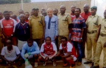 Photos: Nnamdi Kanu sponsors Kuje Prisons 2016 Football Championship