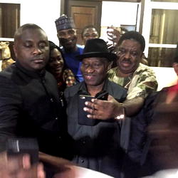 Photos: PDP senators visit Goodluck Jonathan