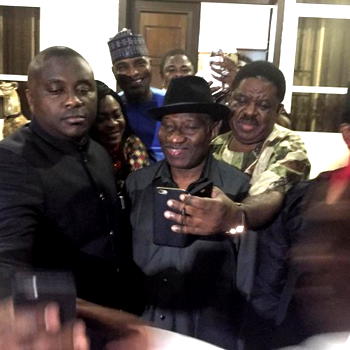 Photos: PDP senators visit Goodluck Jonathan