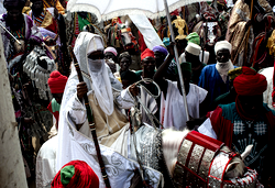 Emir of Kano, Sanusi II rides through Kano during Durbar festival