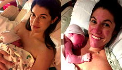 Identical twins give birth same day, same time