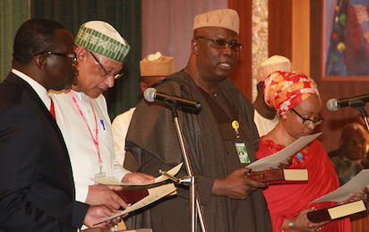 Buhari Inaugurates His Economic Adviser Dipeolu Others Vanguard News