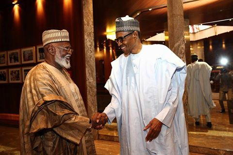 Photos: Buhari receives former Head of State, Gen. Abdulsalami Abubakar at State house