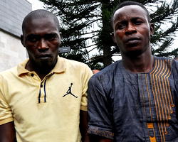Photos: Suspected kidnappers of Iba monarch paraded
